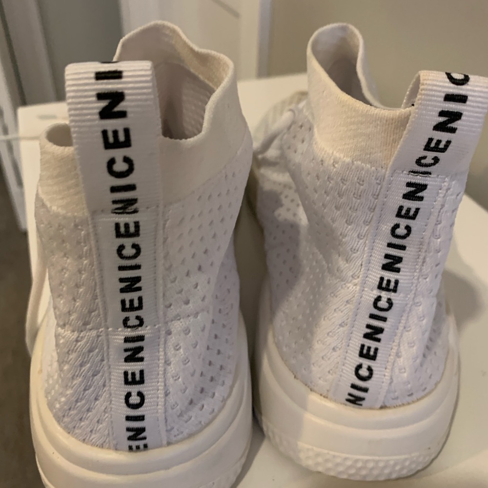 White Kids High-Top Sneakers